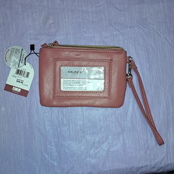 Womens RFID Blocking Money Coin & Card Holder Dusty Rose or Muave Color - Picture 4 of 5